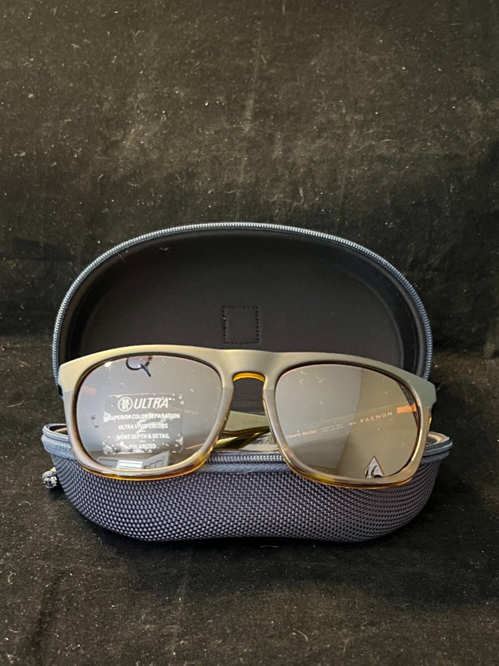 Kaenon Kern Black & Tortoise Unisex Polarized Sunglasses NIB